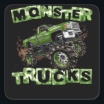 Monster Lastbilar T Funny Camouflage Birthday Gift Fyrkantigt Klistermärke<br><div class="desc">Jag är särskilt stolt över att kunna bära den här t-shirt och visa min erfarenhet! Det är lustigt hur livet ibland kan ta dig ner oväntat väg, men jag skulle inte ha det på något annat sätt. Den här t-shirt-skjortan är en påtaglig påminnelse om allt hårt arbete som har lagts...</div>