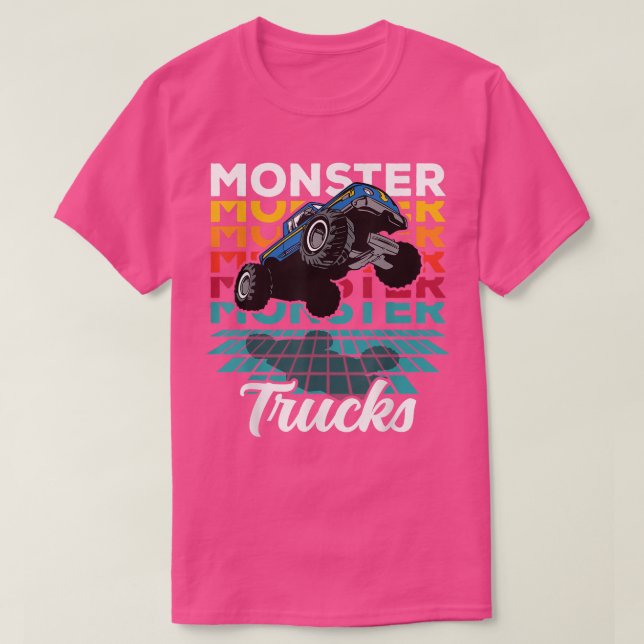 Monster Lastbilar Vintage 4x4 T Shirt (Design framsida)