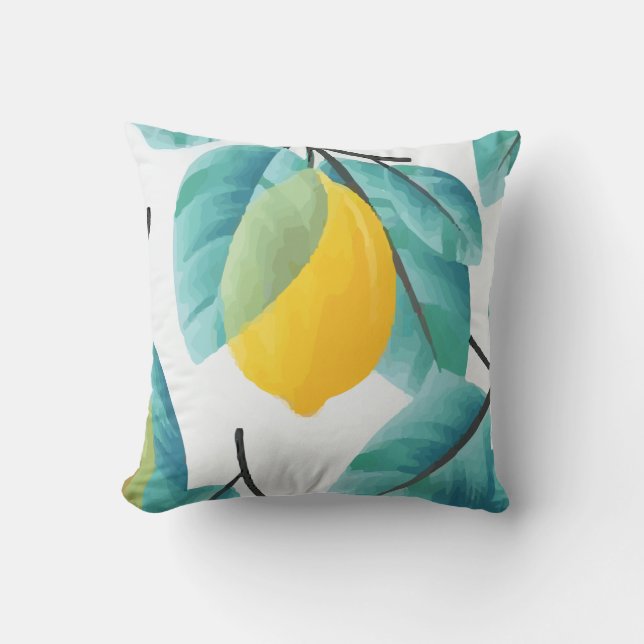 Mönster Lemon Fruit Kudde (Framsida)