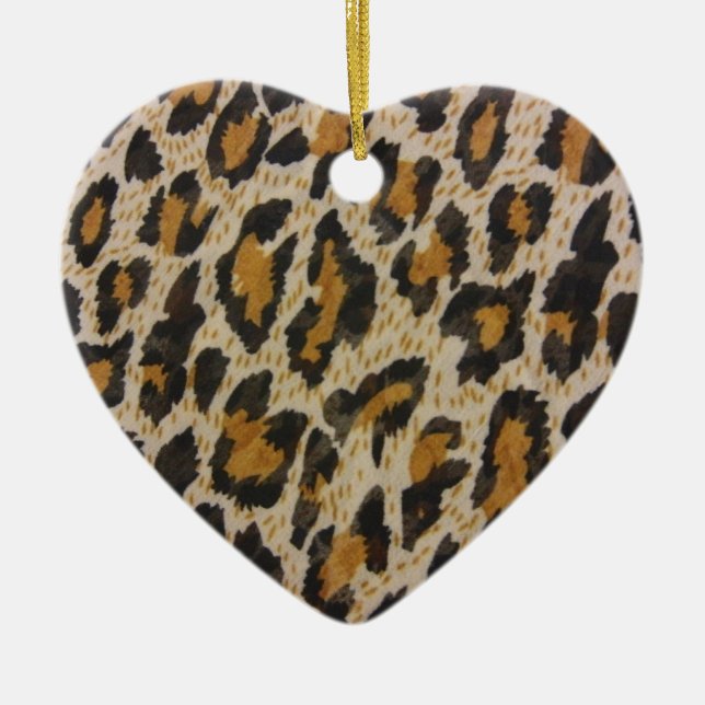 Mönster - Leopard Julgransprydnad Keramik (Framsidan)