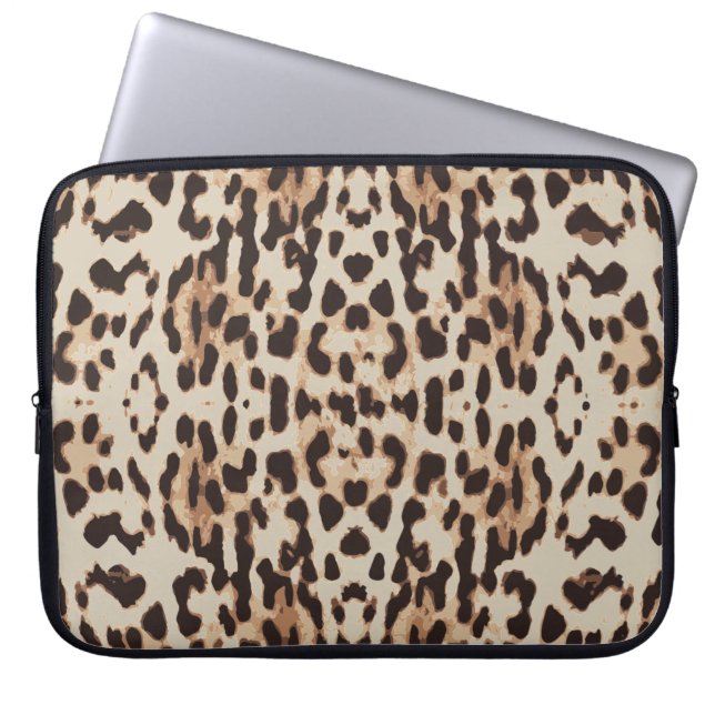 Mönster leopards hudbakgrund laptop fodral (Framsidan)