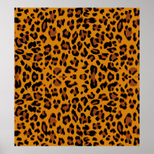 Mönster leopards hudbakgrund poster
