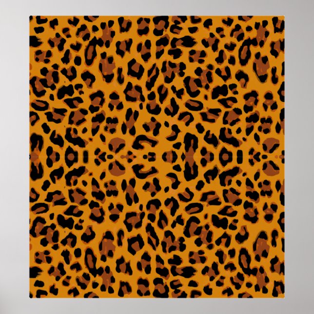 Mönster leopards hudbakgrund poster (Framsidan)