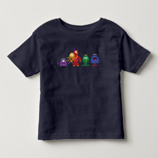 Monster Line småbarn marinblå T Tee Shirt