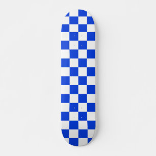 Mönster, ljusblå och vit mini skateboard bräda 18,5 cm
