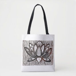 Monster Lotus Tote Tygkasse