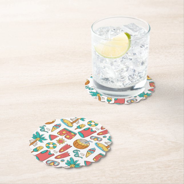 mönster lustig sommarsemester underlägg papper (Insitu)