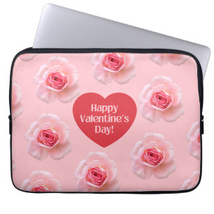 Mönster Lycklig Valentine's Day 2023 Background Laptop Fodral