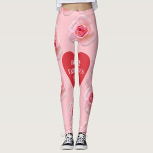 Mönster Lycklig Valentine's Day 2024 Background Leggings