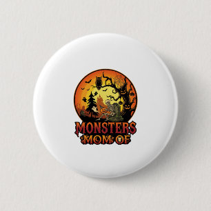 Monster Mamma Halloween Skelett Pumpa Uggla Kuslig Knapp