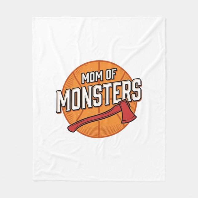 Monster Mammas Vintage Basket Mammas Design_1 Fleecefilt (Framsidan)