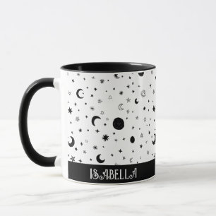 Mönster Måne och Stars-kaffe Mugg
