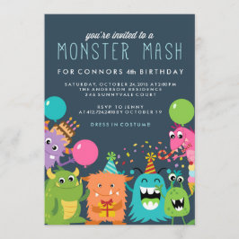 MONSTER MASH BARNKALAS INVITATION inbjudan