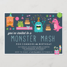 MONSTER MASH BARNS FÖDELSEDAG PARTY INBJUDANDE inb Inbjudningar