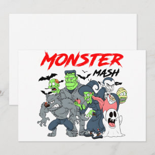 Monster Mash Bash - Spooky Crew i Party Mode Julkort