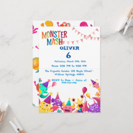 Monster Mash Birthday Invitation - Kids Party Inbjudningar