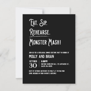 Monster Mash-bröllopsrepetition Inbjudan