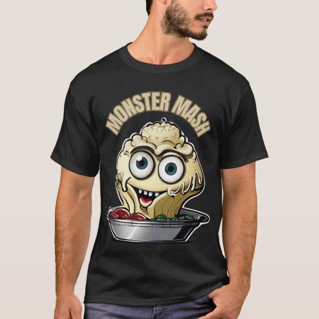 Monster Mash Cute Musical Halloween T Shirt (Framsida)