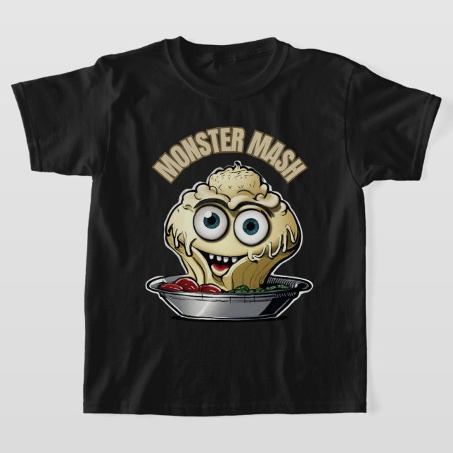Monster Mash Cute Musical Halloween T Shirt (Laydown)