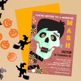 Monster Mash Halloween Birthday Inbjudan