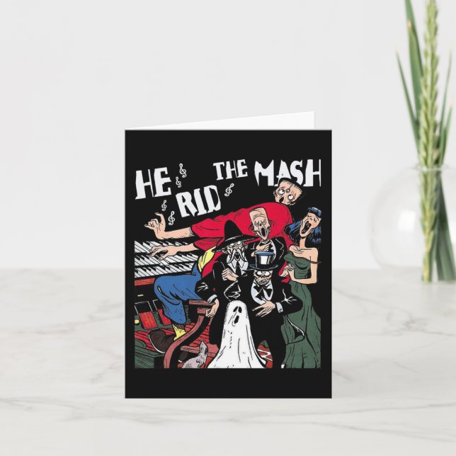 Monster Mash Halloween Ghoul Ghost Kort (Framsida)