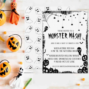 Monster Mash Halloween Kostymfest Inbjudan