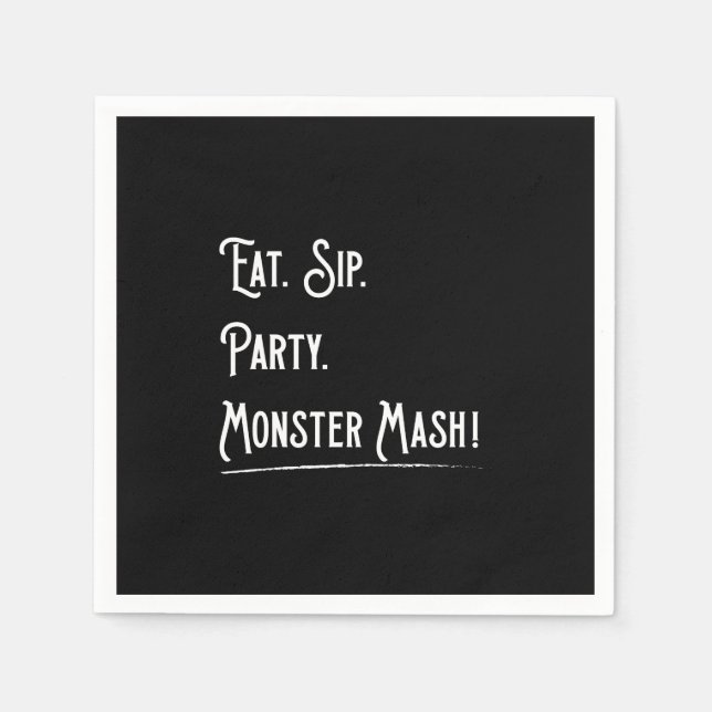 Monster Mash Halloween Pappersservett (Framsidan)