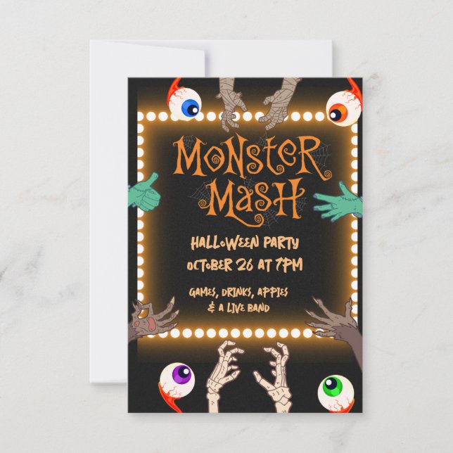 Monster Mash Inbjudningar (Framsida)