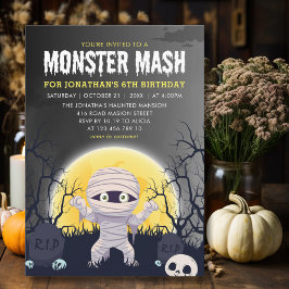 Monster Mash Kids Birthday Party Halloween Inbjudningar