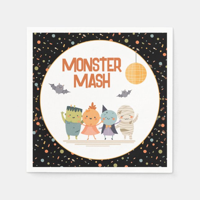 Monster Mash Kids Halloween Pappersservett (Framsidan)