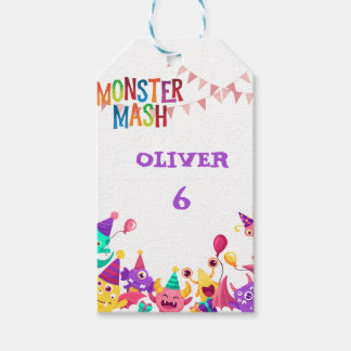 Monster Mash presenttags - Barnkalasetiketterna Presentetikett