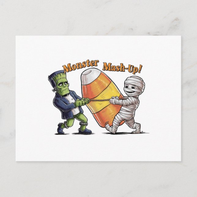 Monster Mash-Up! Vykort (Framsida)