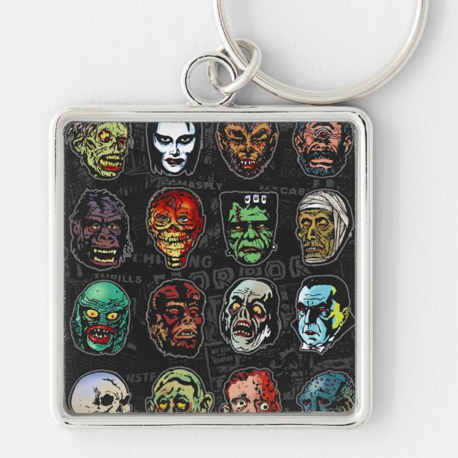 Monster Maskros Nyckelring i Färg (Framsidan)