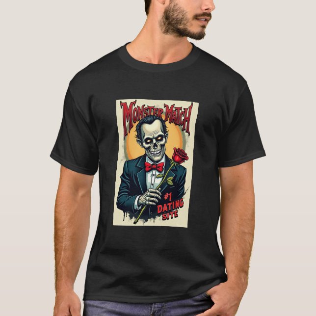 Monster Match Dating-webbplats Zombie Edition T Shirt (Framsida)