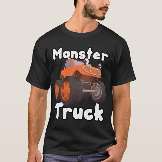 Monster Max Lastbils Barns Garage T Shirt (Framsida)