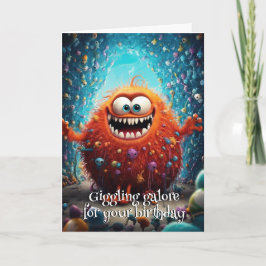 Monster Mayhem.. Chuckle Centipede Birthday Card Tack Kort