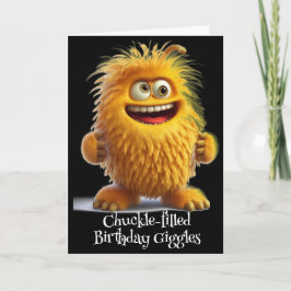 Monster Mayhem.. Chuckle Chimp Birthday-kort Tack Kort