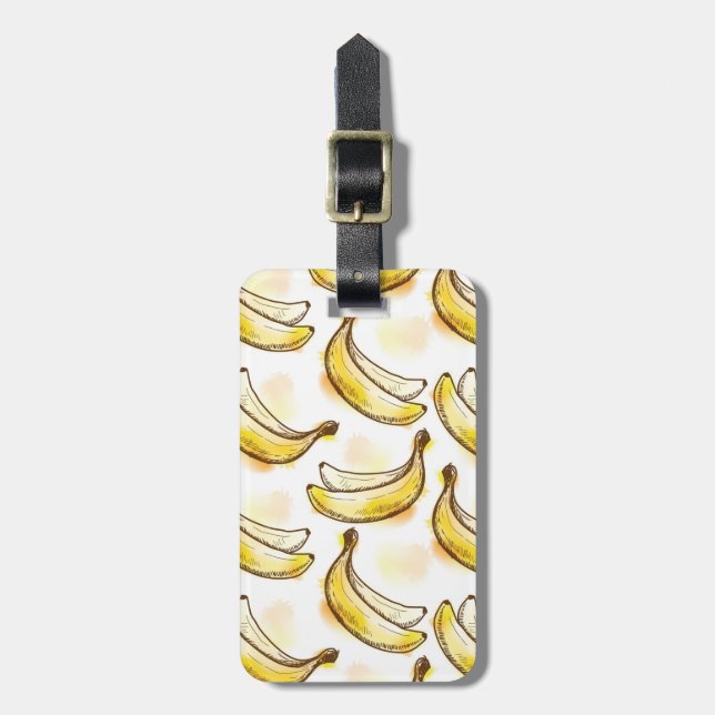 Mönster med bananen bagagebricka (Vertikal Framsida)