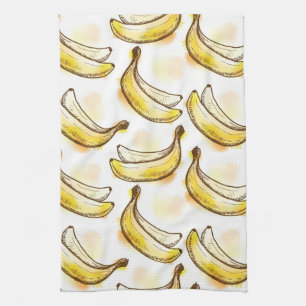 Mönster med bananen kökshandduk