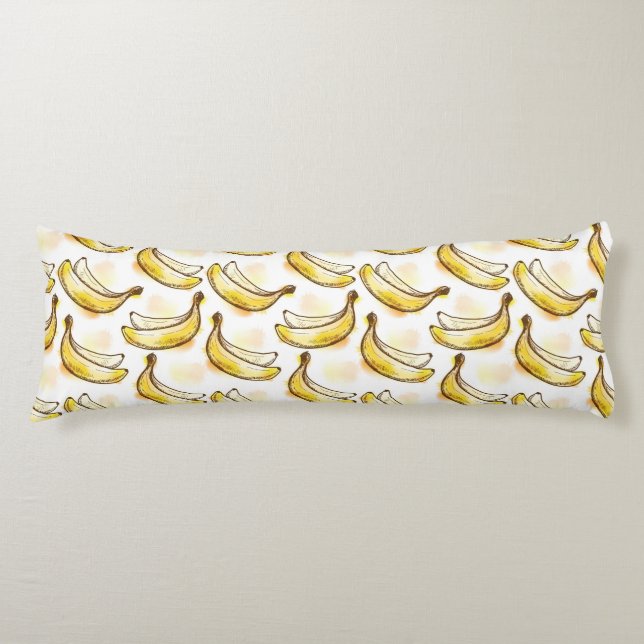 Mönster med bananen kroppskudde (Framsidan)