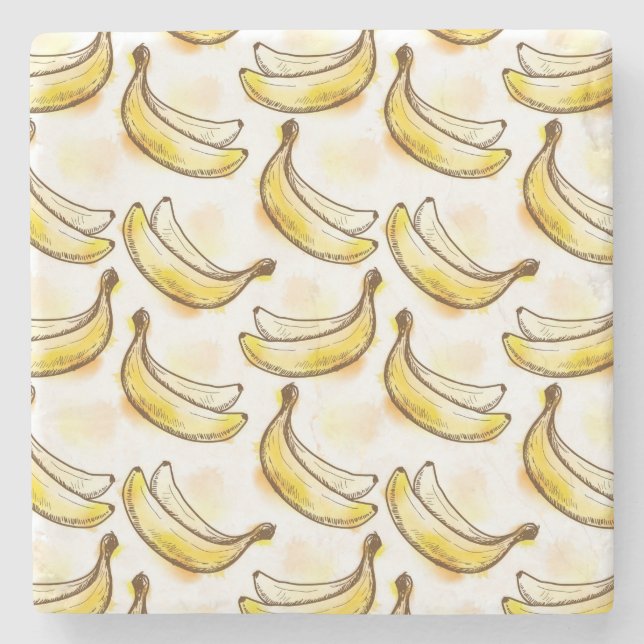 Mönster med bananen stenunderlägg (Framsidan)