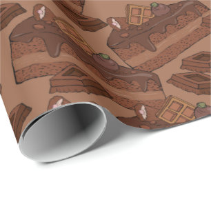 Mönster med biet chokladkaka Presentpapper