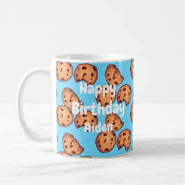 Mönster med chokladchipskakor    kaffemugg