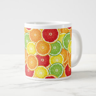 Mönster med citrusfrukter jumbo mugg