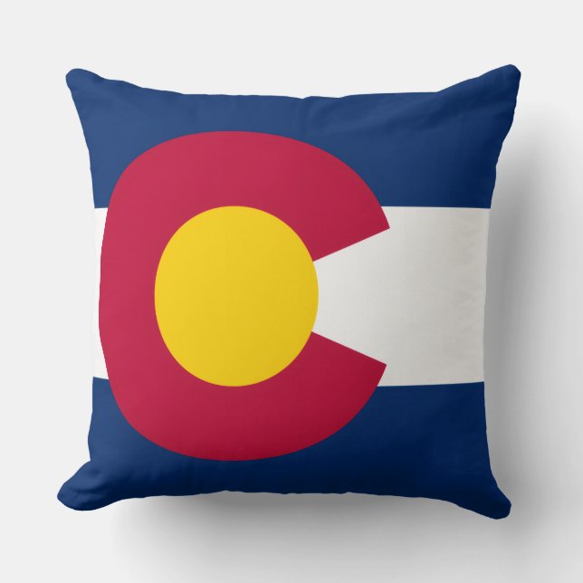 Mönster med Colorado-statens flagga Kudde (Framsida)