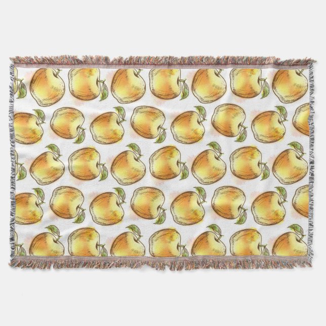 Mönster med det gula äpplet filt (Framsidan)