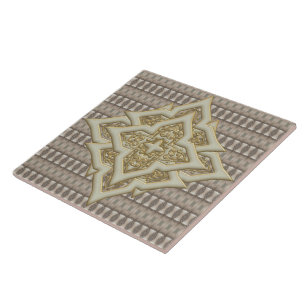 Mönster med diamantemblem ・ Stor ・ Tile Kakelplatta