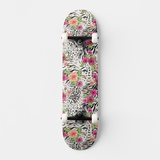 Mönster med djura tryck skateboard bräda 21,5 cm (Framsida)