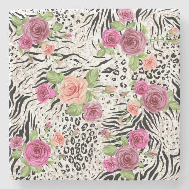 Mönster med djura tryck stenunderlägg (Framsidan)