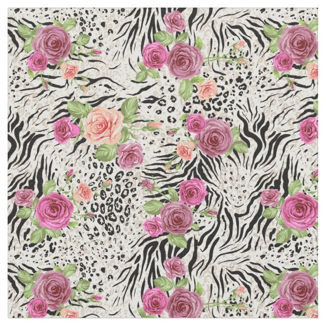 Mönster med djura tryck tyg (Närbild)